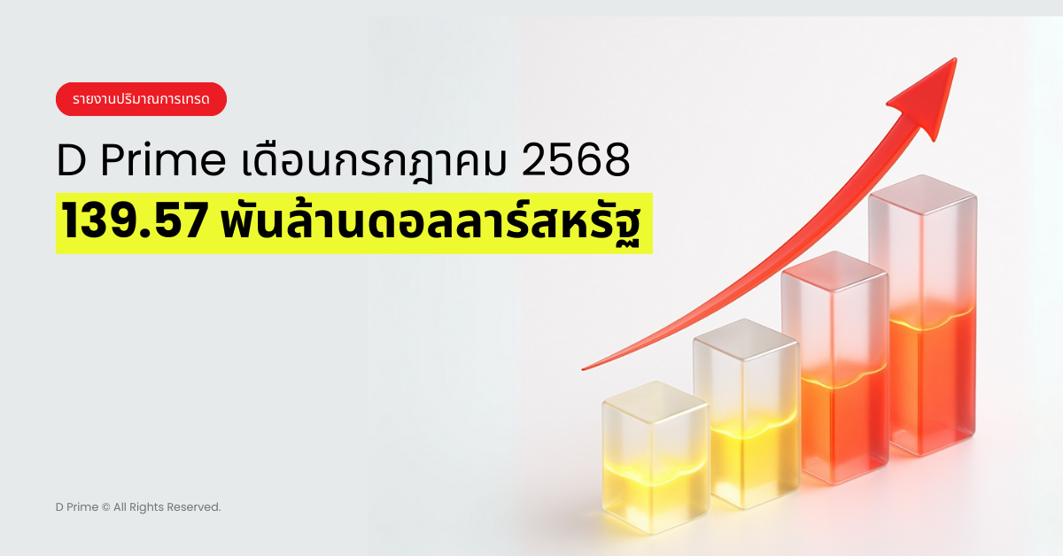 D Prime รายงานปริมาณการเทรดในเดือนสิงหาคม 2025 